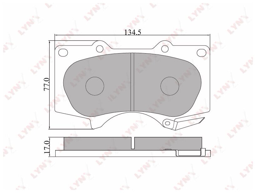 Колодки тормозные дисковые перед LYNXauto BD-7549