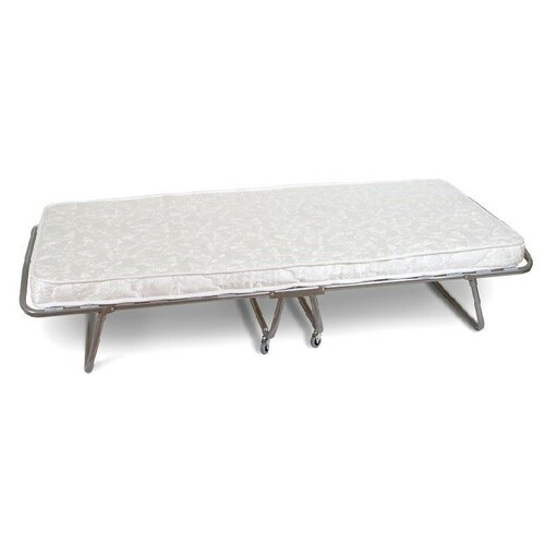 Раскладушка Duzem Барвиха Люкс серебристый/белый