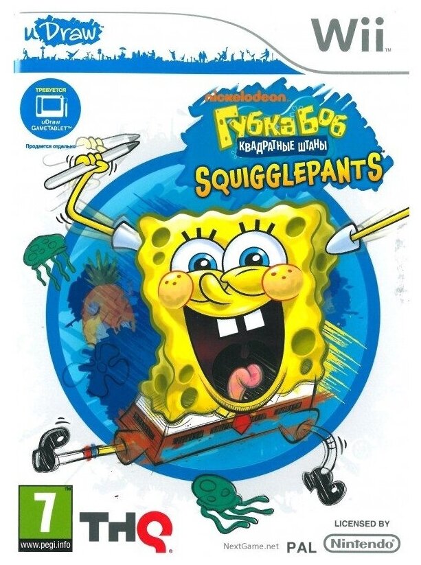 Игра для Wii Губка Боб Квадратные штаны Squigglepants