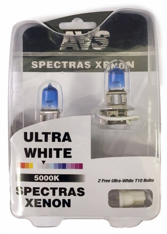 Газонаполненные лампы AVS SPECTRAS Xenon 5000K H3 12V 75W (к-т 2+2 (T-10)