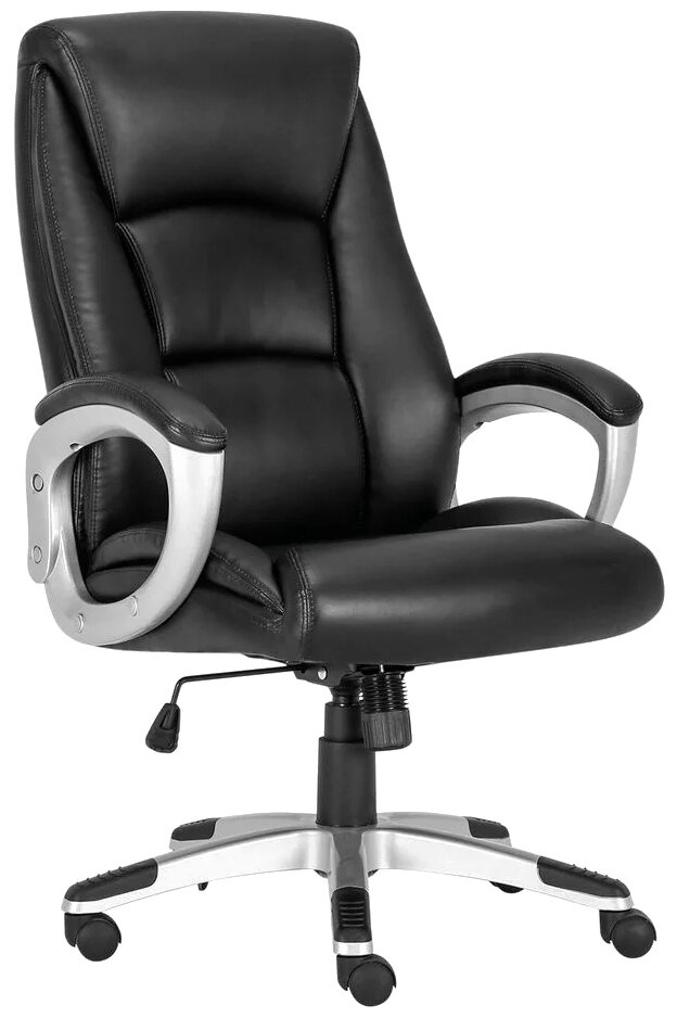 Кресло руководителя Brabix PREMIUM Grand EX-501, рециклированная кожа, черное.