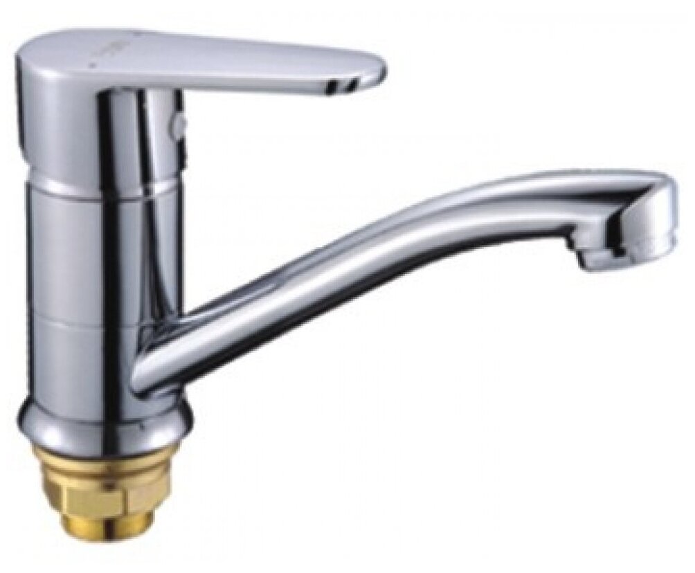 фото Смеситель для кухни с коротким изливом Potato Хром (P4531-2)