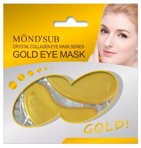 MOND`SUB Гидрогелевые патчи для глаз Gold Eye Mask, 2 шт.