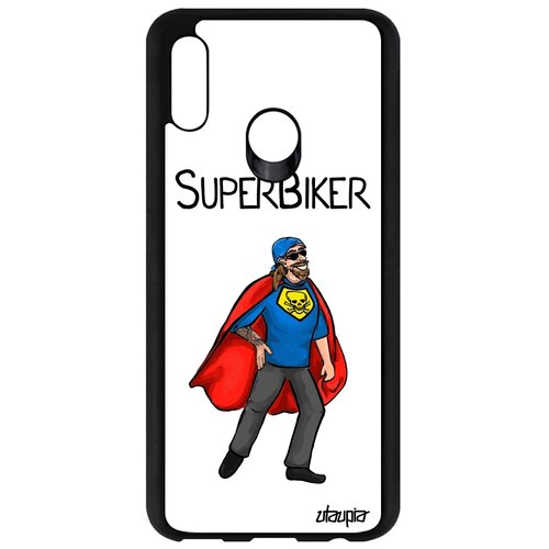 фото Чехол на мобильный honor 10 lite, "супербайкер" веселый юмор utaupia