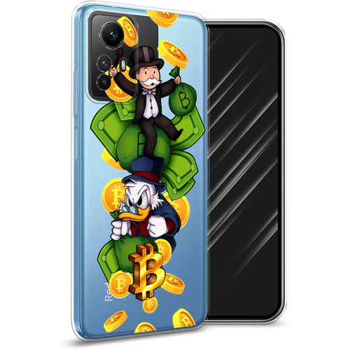 Силиконовый чехол на Xiaomi Redmi Note 12S / Сяоми Редми Нот 12S Scrooge McDuck and Monopoly, прозрачный силиконовый чехол на xiaomi redmi note 12s сяоми редми нот 12s белая корона на черном фоне