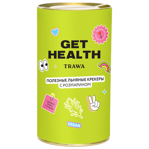 Trawa Крекеры льняные с розмарином от Get Health, 160 гр.