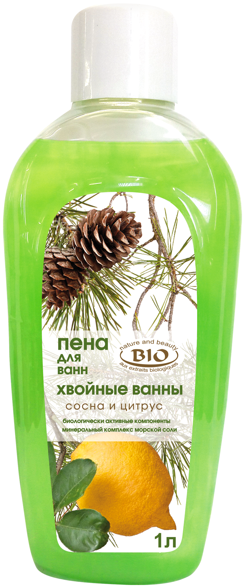 Пена для ванн "Хвойные ванны" сосна и цитрус 1л
