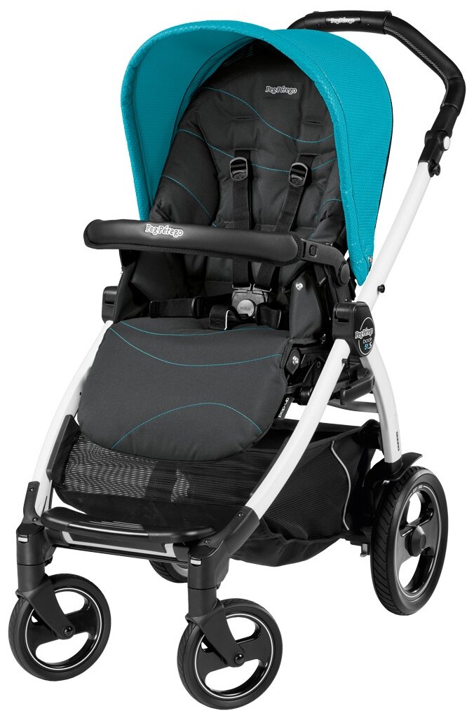 Прогулочная коляска Peg Perego Book 51 S Pop Up Sportivo (шасси White/Black) (Bloom Scuba)