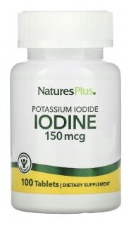 Natures Plus Iodide Potassium 150 мкг 100 таблеток