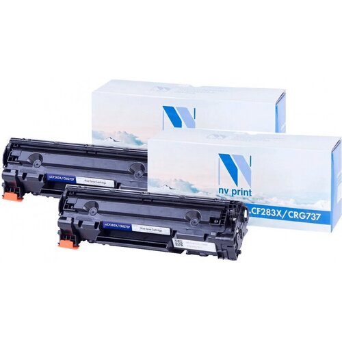 Набор картриджей NV-Print NV-CF283X/737-SET2 2200стр Черный чистящий набор для экранов nv print nv office 150ml nvo 01 004