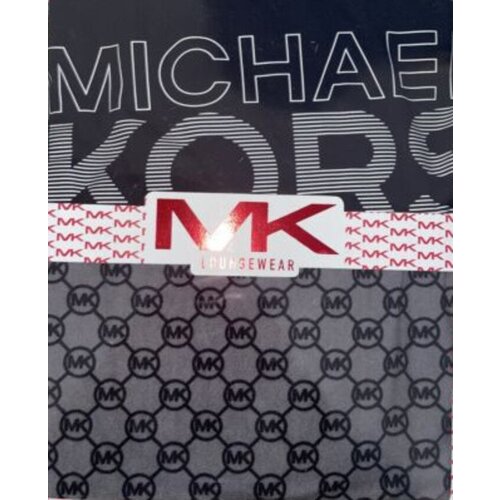 Пижама Michael Kors L мужская черная с серым, лонгслив с лого на груди и брюки в монограмму