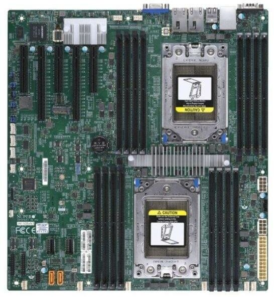 Материнская плата Supermicro MBD-H11DSI-NT-B Socket SP3 System on Chip (SoC) 16xDDR4 2xPCI-E 16x 3xPCI-E 8x 10xSATA III EATX OEM