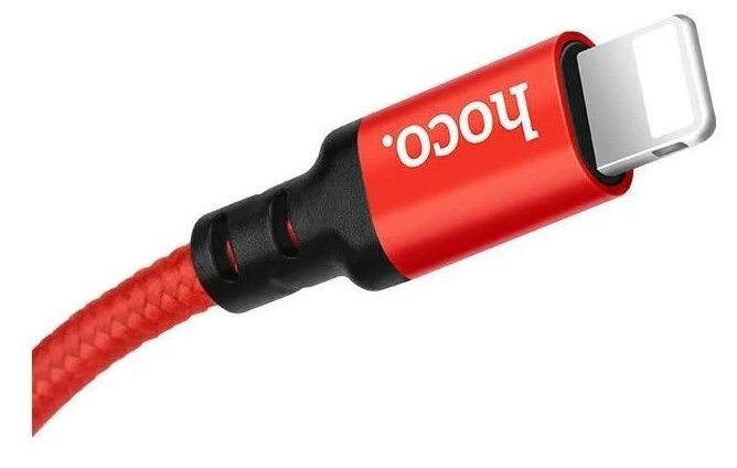 Кабель в тканевой оплетке USB - Lightning Hoco X14 Times Speed 2м черный