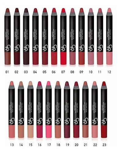 Помада-карандаш для губ «Golden rose» Matte lipstick crayon №12