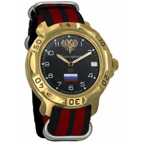 Наручные часы Восток Командирские, красный наручные часы восток командирские механические командирские 819646 black черный