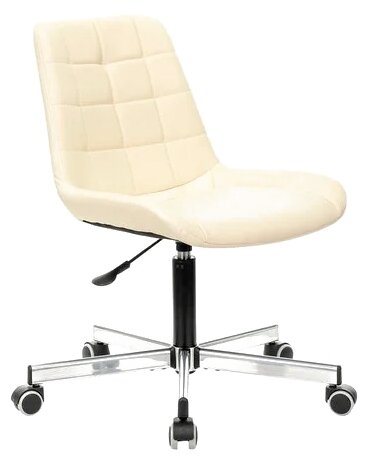 Кресло офисное Brabix "Deco MG-316", без подлокотников, экокожа, слоновая кость