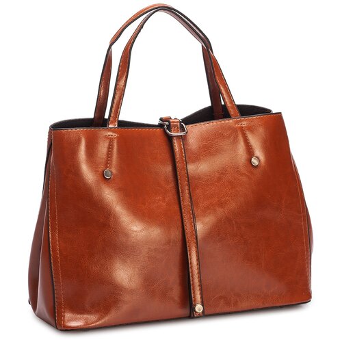 фото Сумка sefaro "фрау", искусственная кожа, middle, коричневый-рыжий.