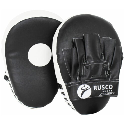 Тренировочная лапа RUSCO SPORT изогнутые, 0.4 кг, 2 шт., черный/белый