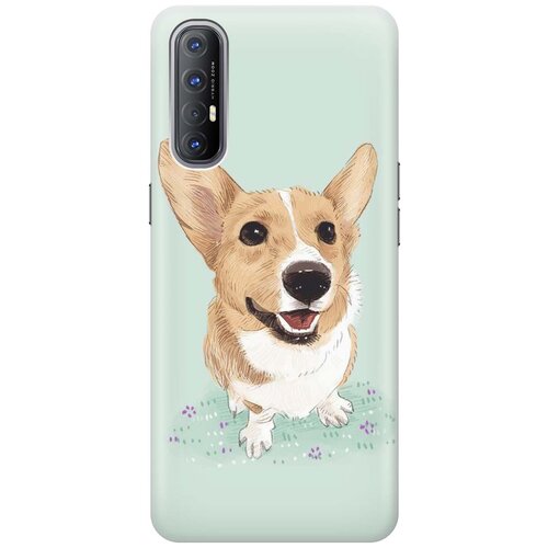 фото Cиликоновый чехол на oppo reno3 pro / оппо рено3 про с принтом "корги" gosso