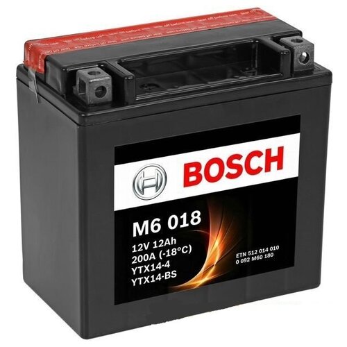 фото Аккумулятор мото bosch agm m6 12v 12ah 200a (ytx14-4/ytx14-bs) 152 x 88 x 147 mm 5.02kg
