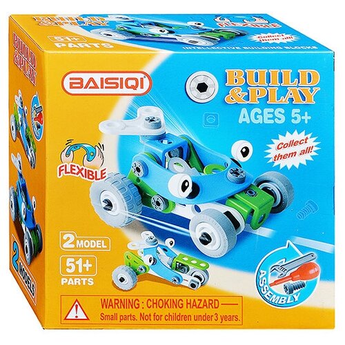 Конструктор с мягкими деталями,2 модели(51 деталь)в коробке (10502110/131017/0056951, Китай) 6829