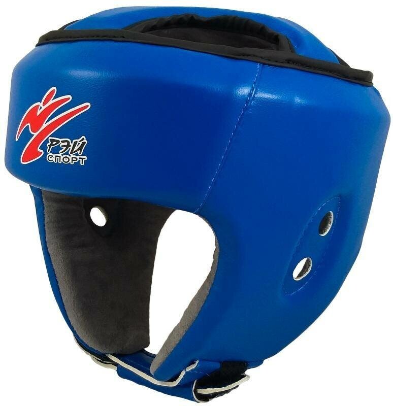Ш23sИВ Шлем для единоборств с закрытым верхом БОЕЦ-3, иск. кожа, р. S (цвет синий)