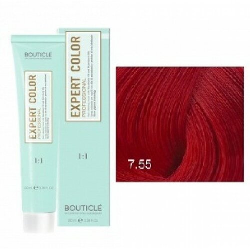 Bouticle Expert Color крем-краска для волос, 7.55 русый интенсивный красный, 100 мл