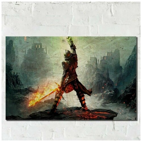 Картина из дерева ОСП с рисунком ОСП игра Dragon Age Инквизиция - 11554