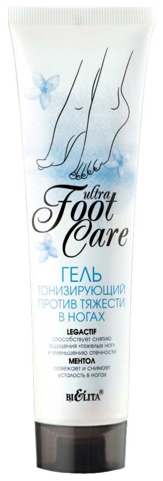 Bielita Гель тонизирующий против тяжести в ногах Ultra foot care, 100 мл, 100 г, 1 уп.