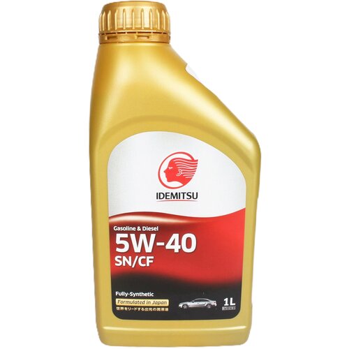 Синтетическое моторное масло IDEMITSU 5W-40 SN/CF, 1 л, 1 л