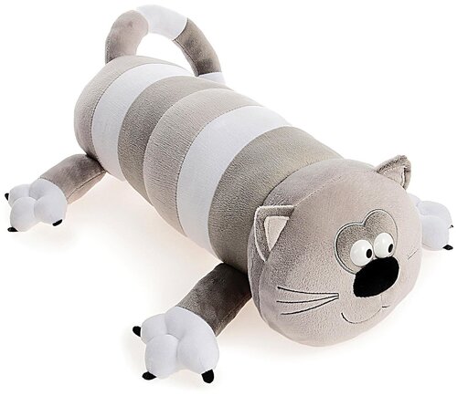 Мягкая игрушка кот батон, серый, 56 см