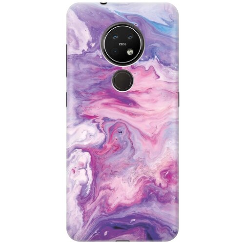 фото Gosso ультратонкий силиконовый чехол-накладка для nokia 6.2 / 7.2 с принтом "purple marble"