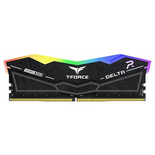 Модуль памяти DDR5 TEAMGROUP T-Force Delta RGB 32GB (2x16GB) 6400MHz CL32 (32-39-39-84) 1.35V / FF3D532G6400HC32ADC01 / Black