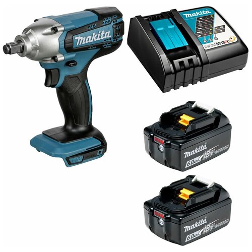 Гайковерт аккумуляторный 18В 190Нм - 12 Makita DTW190 Li-Ion 2x6Ач зу DTW190RGE 3625000₽