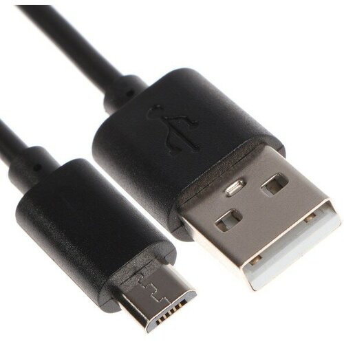 Кабель Maхvi MC-01, microUSB - USB, 2 А, 1 м, PVC оплетка, черный кабель mc 01f microusb usb 2 а 1 м pvc оплетка плоский синий