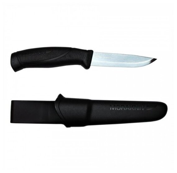 Нож туристический Morakniv Companion Black, нержавеющая сталь, цвет чёрный