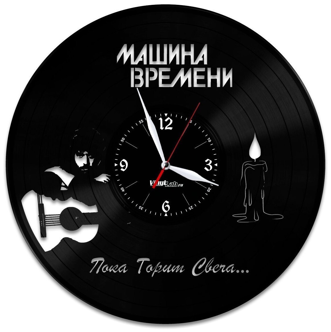 Часы из виниловой пластинки (c) VinylLab Машина Времени