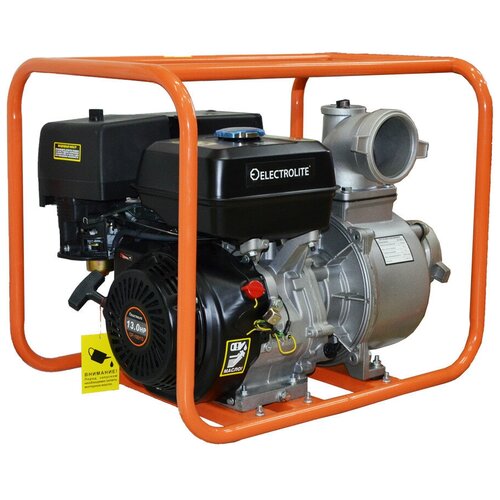 Мотопомпа бензиновая ELECTROLITE GP-100/13 13 л.с; 1600 л/мин; 100 мм