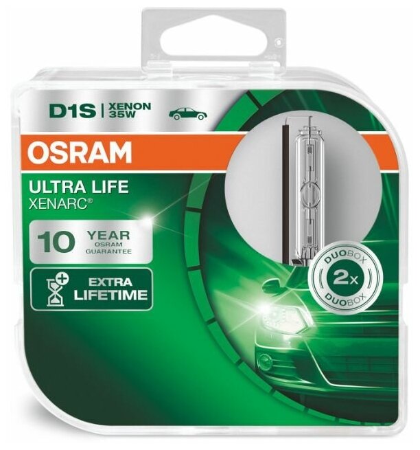 Лампа автомобильная ксеноновая OSRAM XENARC ULTRA LIFE D1S 66140ULT-HCB 35W 2 шт.