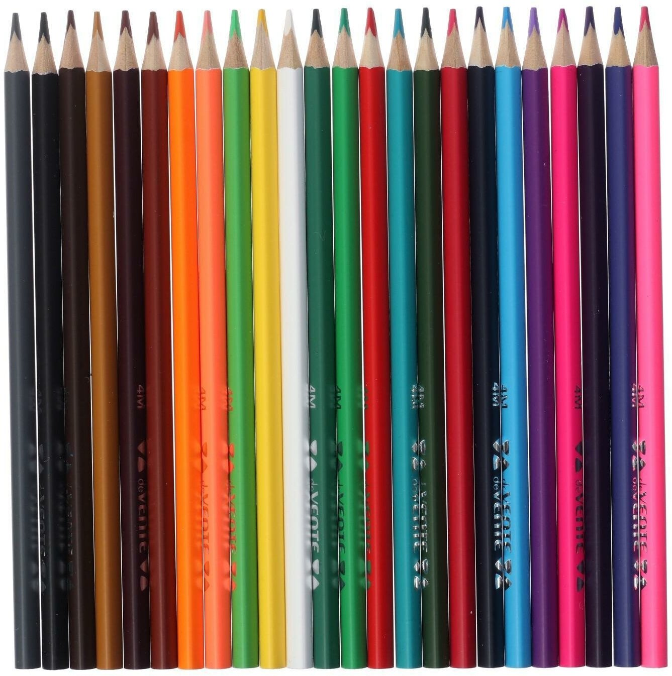 Карандаши цветные deVENTE Trio Mega Soft 24 цвета, плотность грифеля 4М, диаметр грифеля 3 мм, трехгранный цветной корпус, в коробке Soft Touch - фотография № 13