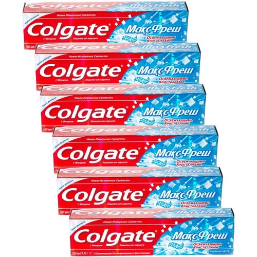 Зубная паста Colgate макс фреш Взрывная мята 100 мл. х 6 шт.