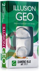 Контактные линзы ILLUSION Geo Diamond, 2 шт., R 8,6, D -5,5, blue