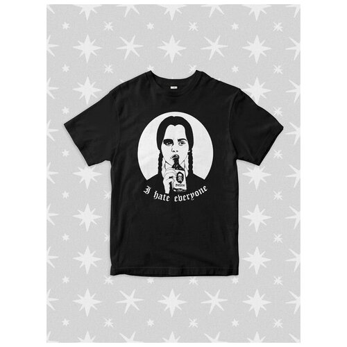 фото Футболка design heroes уэнздей - я ненавижу всех / семейка аддамс мужская черная xs