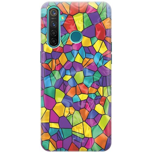 фото Cиликоновый чехол на realme 5 pro / рилми 5 про с принтом "яркая мозаика" gosso