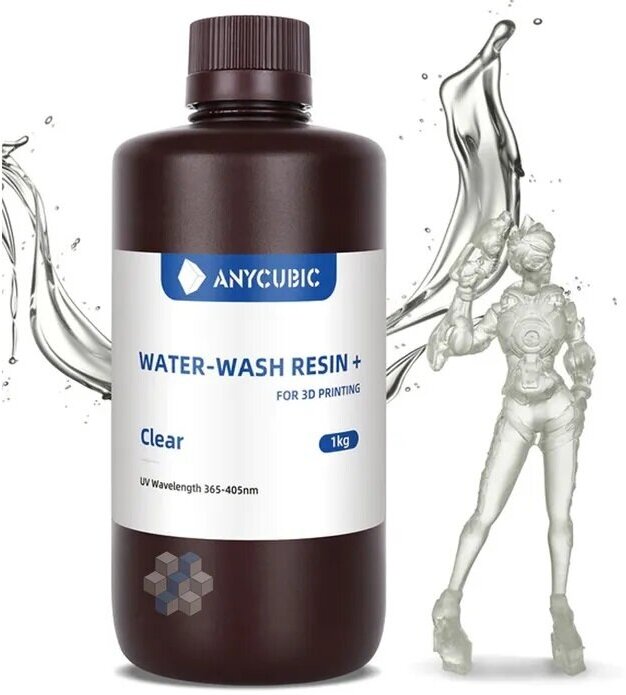 Фотополимерная смола Вода смываемая Anycubic Water-Wash Resin UV для 3Д принтеров LCD DLP 405нм