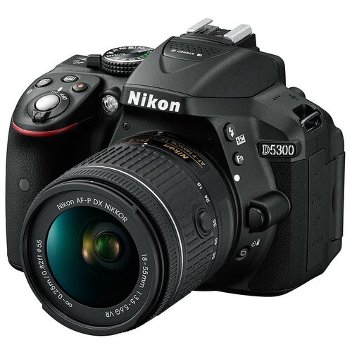 Фотоаппарат Nikon D5300 Kit AF-P DX 18-55mm F/3.5-5.6G VR, черный