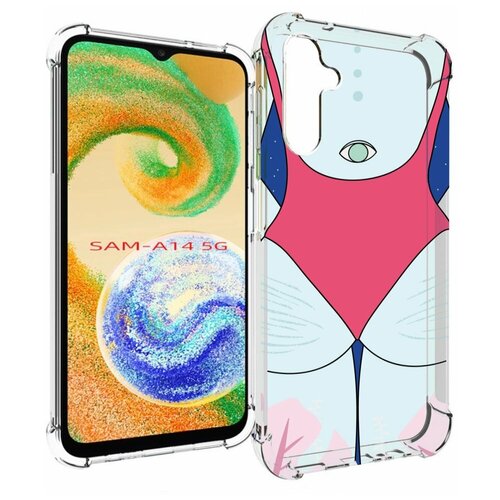 чехол mypads собака на дереве для samsung galaxy a14 5g задняя панель накладка бампер Чехол MyPads девушка-с-глазом-на-спине для Samsung Galaxy A14 4G/ 5G задняя-панель-накладка-бампер