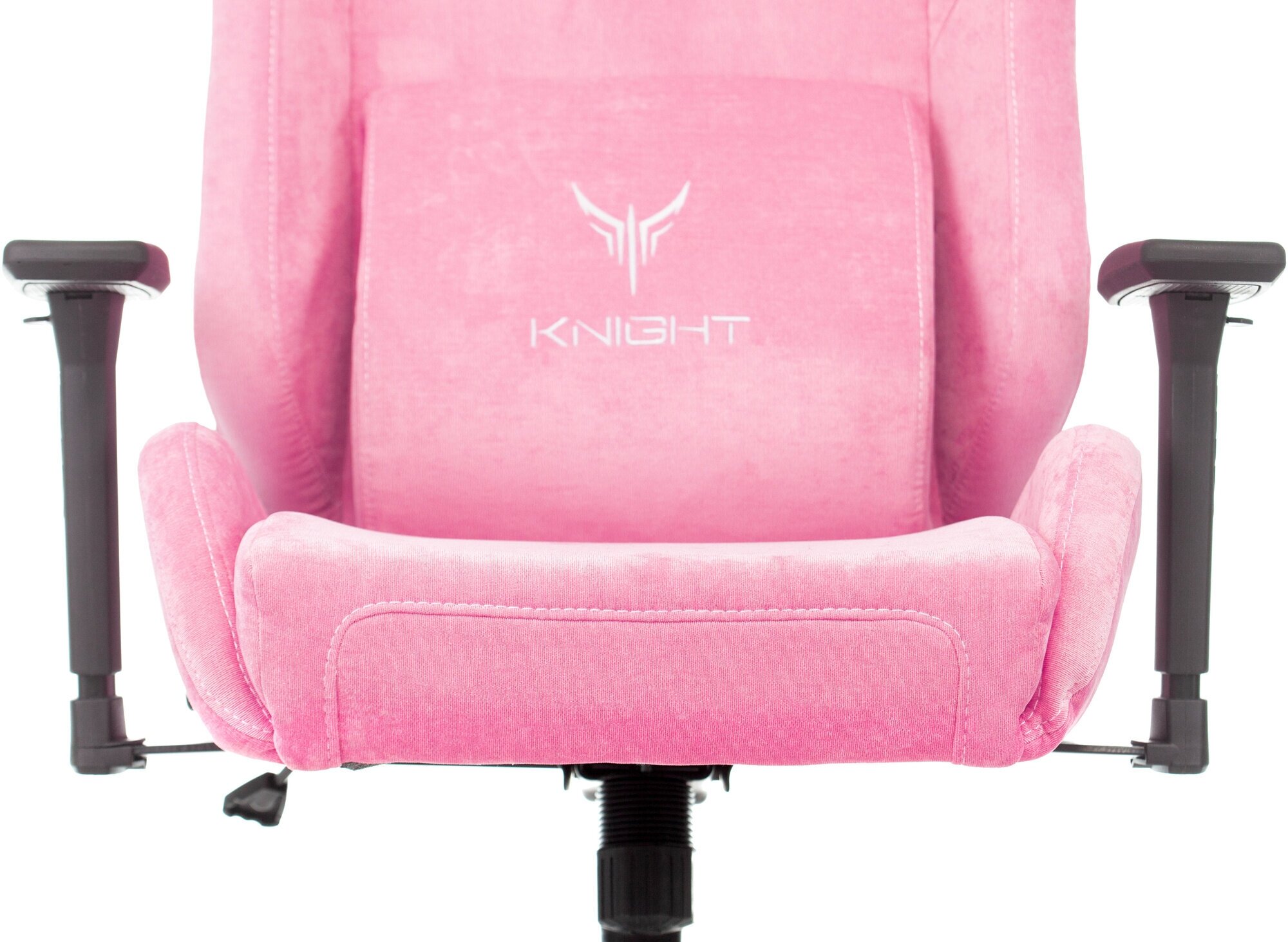 Кресло игровое Knight N1 Fabric розовый Velvet 36 с подголов. крестовина металл KNIGHT N1 PINK - фотография № 4
