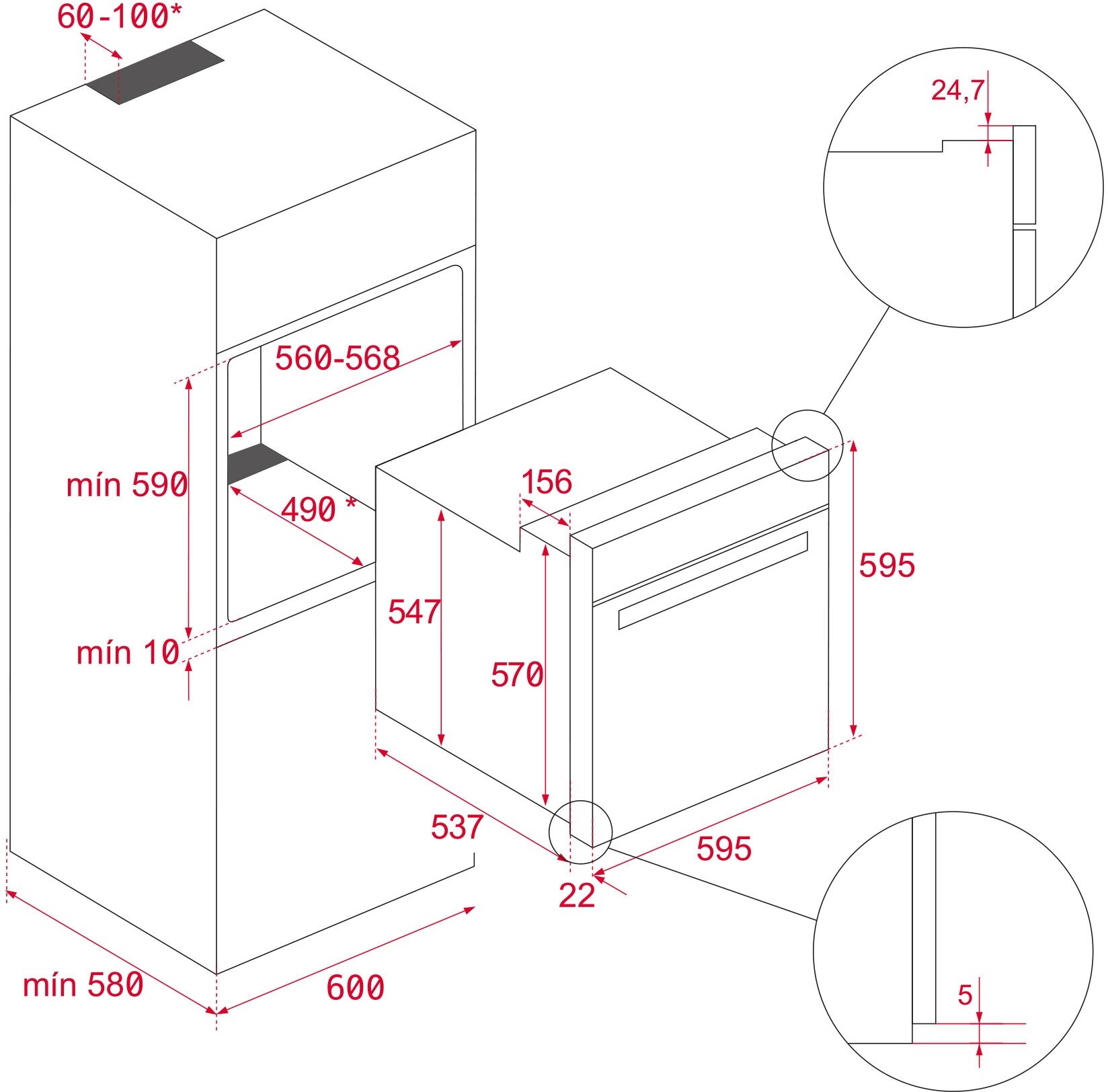 Электрический духовой шкаф TEKA HLB 840 STAINLESS STEEL (41560075), серебристый - фото №2