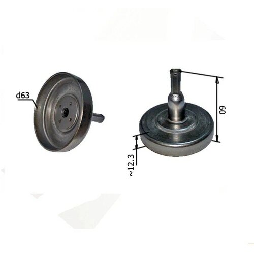 Чашка сцепления бензокосы с передним стартером с объемом двигателя 25-30 см3 под трос квадрат D-665x63 H-60 юбка 12мм 889₽